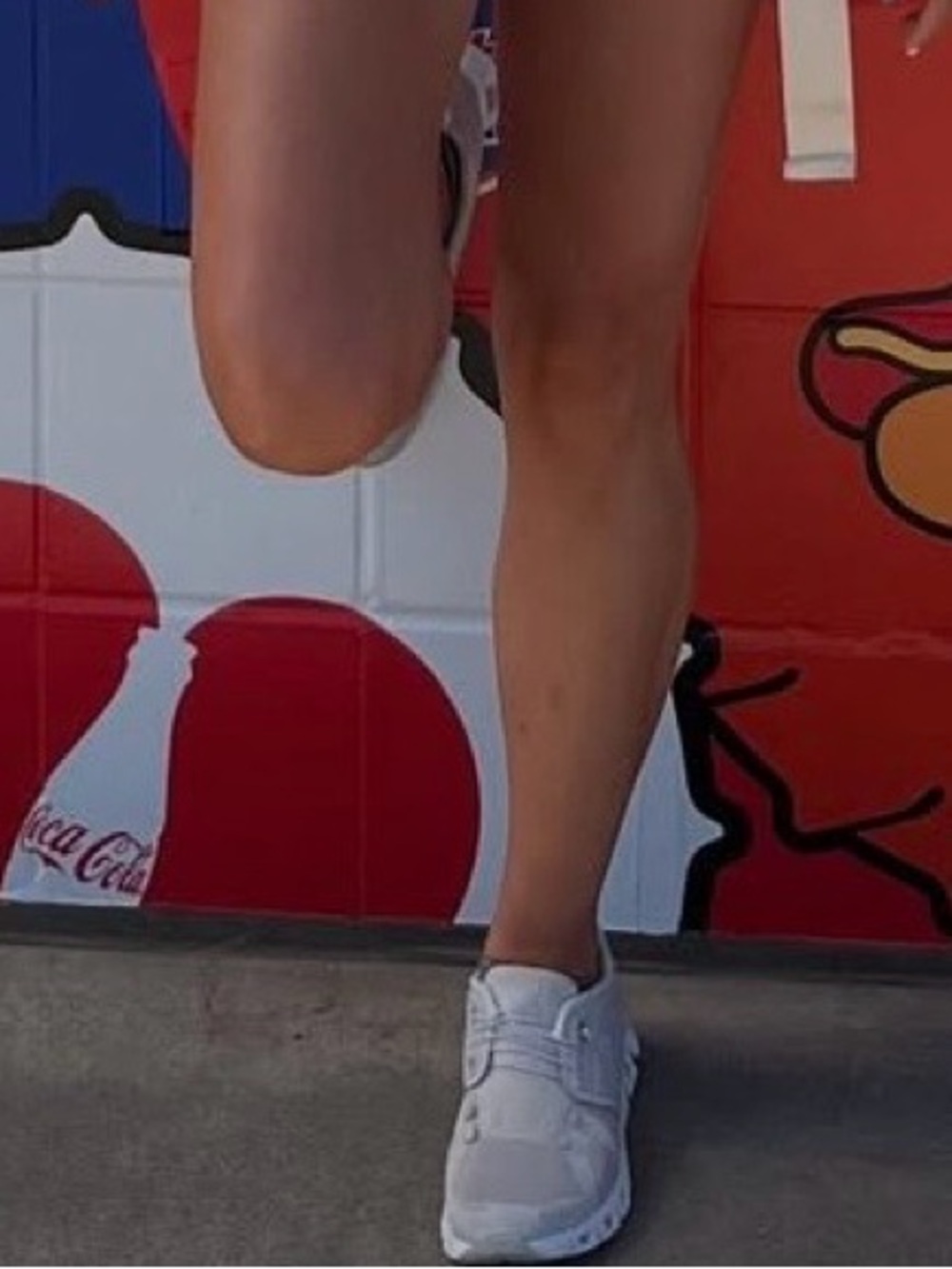 Beige on cloud sneakers